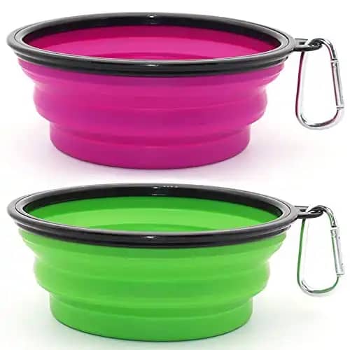 SLSON Collapsible Dog Bowl, 2 Pack