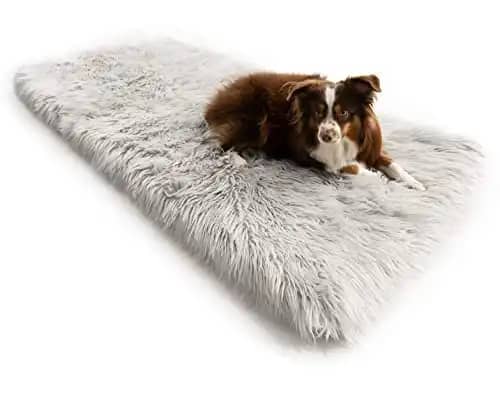 Puprug Runner Faux Fur Memory Foam Orthopedic Dog Bed
