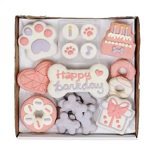 Wüfers Birthday Handmade Hand-Decorated Dog Cookies