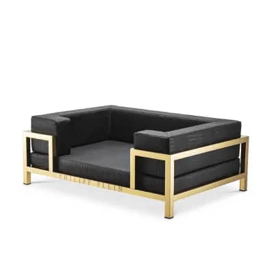 Dogbed High Conic Limited Croco Gold XL by Philipp Plein